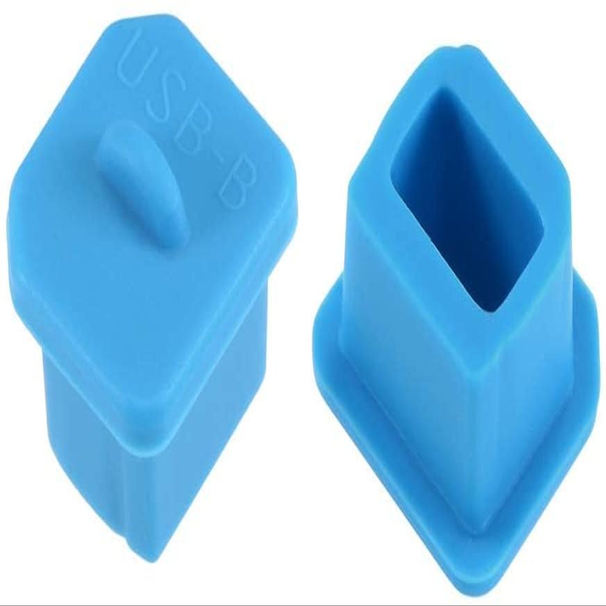 XYWHPGV 20pcs Silicone USB B Port Protectors Dust Plug Cap Cover, Blue(6e8de 5d63e 3ebb9 892fa eafe4 6bb2f