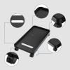 CPU Stand Simple Desktop Chassis Tower Stand Plastic PC Stand Mobile CPU Holder Floor Stand CPU Stand with 4 Wheels and 3 Side Bezel for Office Home PC Tower Stand Holder view 3