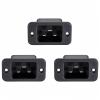 BOXONLY C20 3 Pins Panel Mount Plug Adapter AC 250V 16A Mount Plug Adapter Straight,3pcs view 1