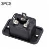 BOXONLY C20 3 Pins Panel Mount Plug Adapter AC 250V 16A Mount Plug Adapter Straight,3pcs view 2