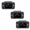BOXONLY C20 3 Pins Panel Mount Plug Adapter AC 250V 16A Mount Plug Adapter Straight,3pcs view 3