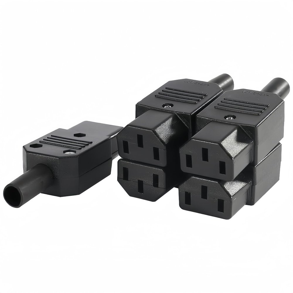 BOXONLY C13 Female IEC320 Connector Assembly Adapter Rewirable Plug AC250V 10A 3 Terminals Power Socket,5 pcs