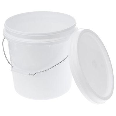 Ciieeo 2pcs Plastic Storage Bucket Lid Sealed Container for Pet Food Cleaning Supplies and More Lightweight Versatile Pail for Home Use