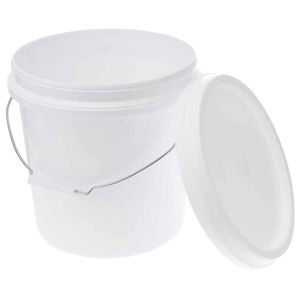 Ciieeo 2pcs Plastic Storage Bucket Lid Sealed Container for Pet Food Cleaning Supplies and More Lightweight Versatile Pail for Home Use