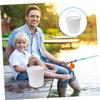 Ciieeo 2pcs Plastic Storage Bucket Lid Sealed Container for Pet Food Cleaning Supplies and More Lightweight Versatile Pail for Home Use view 4