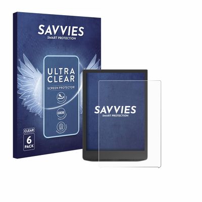 savvies 6 Pack Screen Protector compatible with Vivlio InkPad 4 Protection Film Clear