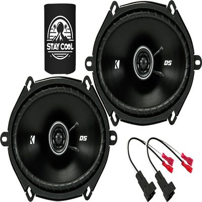 KICKER Speakers 6x8 inch for Lincoln Aviator 2003-2005 Upgrade Kit - Pair of DS Series with Harness, Coaxial 6x8 Car Audio Front Door Speaker DSC6804, 43DSC6804
