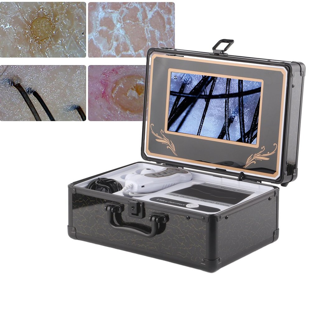 BusoTh Hair Scalp Detector, Professional 50X 200X Skin Camera, Hair Flexibility Test for Hair Moisture Test (US Plug), BusoThpqku410dxf-12