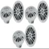 Rockville RM-PREMIUM-65 White 6.5 in 600W Peak/ 150W RMS Marine Boat Speakers, Waterproof and UV Resistant, 2-Way Coaxial Design for Clear Sound on Boats, ATVs, and Outdoor Systems, 6-Piece view 1