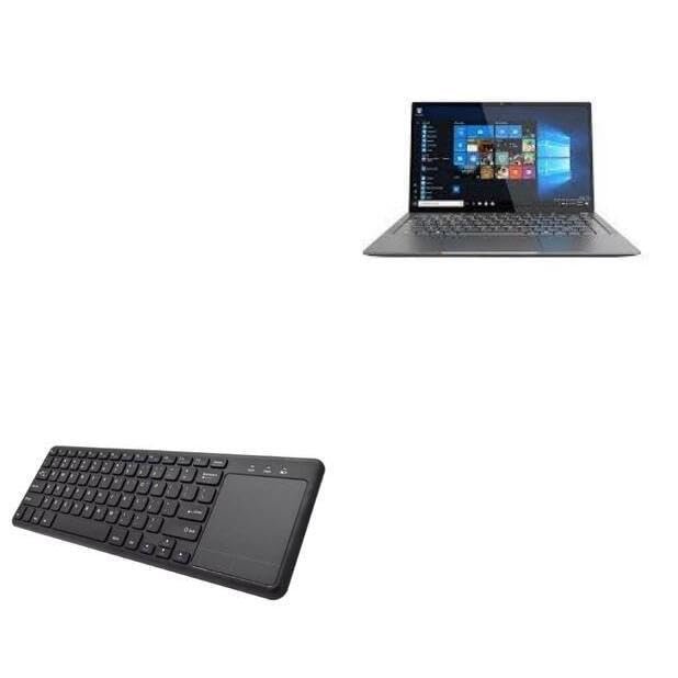 BoxWave Keyboard Compatible with Hasee X4-2020S3 (14 in) - MediaOne Keyboard with TouchPad, USB Fullsize PC Wireless TrackPad - Jet Black