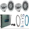 Rockville RM-PREMIUM-65 Bundle: (2) Pair 6.5" Marine Boat Speakers, DBM45 4-Channel 2000W Peak 500W RMS Amplifier, RMWK4 4 AWG Wire Kit, MRCA25 25 ft RCA Cable, 5-Items view 1