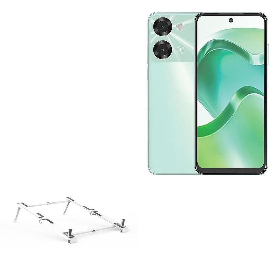 BoxWave Stand and Mount Compatible with itel P40 - Pocket Aluminum Stand 3-in-1, Portable Multi Angle Viewing Riser - Metallic Silver