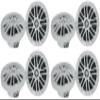 Rockville RM-PREMIUM-65 White 6.5 in 600-Watt Peak / 150-Watt RMS Marine Boat Speakers, UV Resistant, Water Resistant, Stainless Hardware, for Decks, Cabins, cockpits, 8-Piece view 1