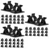 DirectNine Basics 150 Pcs Adjustable Wiring Harness Self Adhesive Cord Clips Cord Management Self Adhesive Clip Wire Holder Mounts Electric Cord Organizers Cable Wire Clamp Plastic, medium, 5020153WM9E view 1