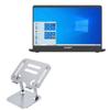 BoxWave Stand and Mount Compatible with RDP GeM Thinbook (15.4 in) - Executive VersaView Laptop Stand, Ergonomic Adjustable Viewing Angle Metallic Riser - Metallic Silver view 1