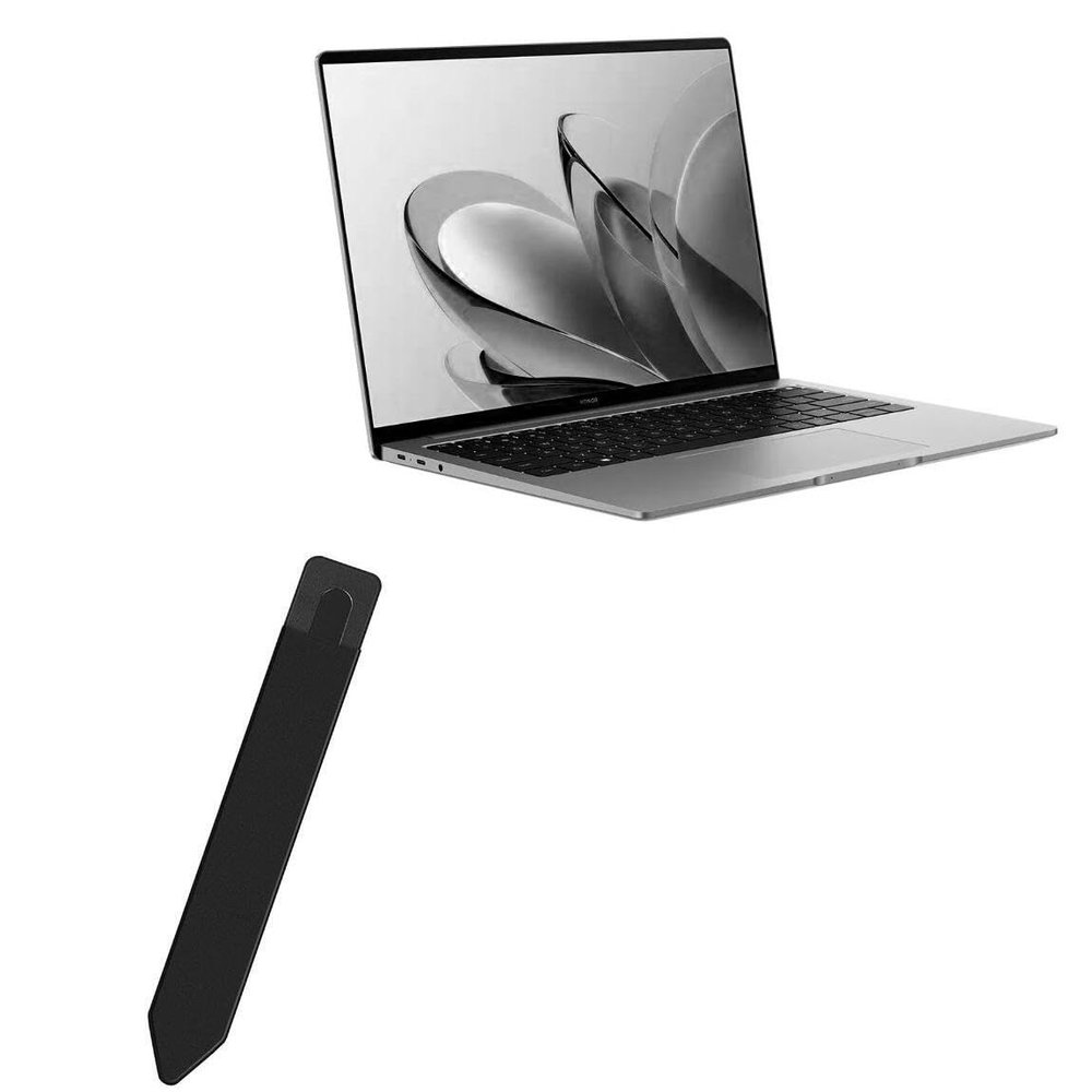 BoxWave Stylus Pouch Compatible with Honor MagicBook 14 (2023) - Stylus PortaPouch, Pen Stylii Holder Carrier Portable Self-Adhesive - Jet Black
