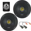 KICKER Speakers 6.5 inch for Lincoln Continental 1990-1994 Upgrade Kit - Pair of CS Series with Harness, Coaxial 6 1/2 Car Audio Front Door Speaker CSC654, 46CSC654 view 1