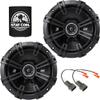 KICKER Speakers 6.5 inch for Lincoln Continental 1990-1994 Upgrade Kit - Pair of DS Series with Harness, Coaxial 6 1/2 Car Audio Front Door Speaker DSC650, 43DSC6504 view 1