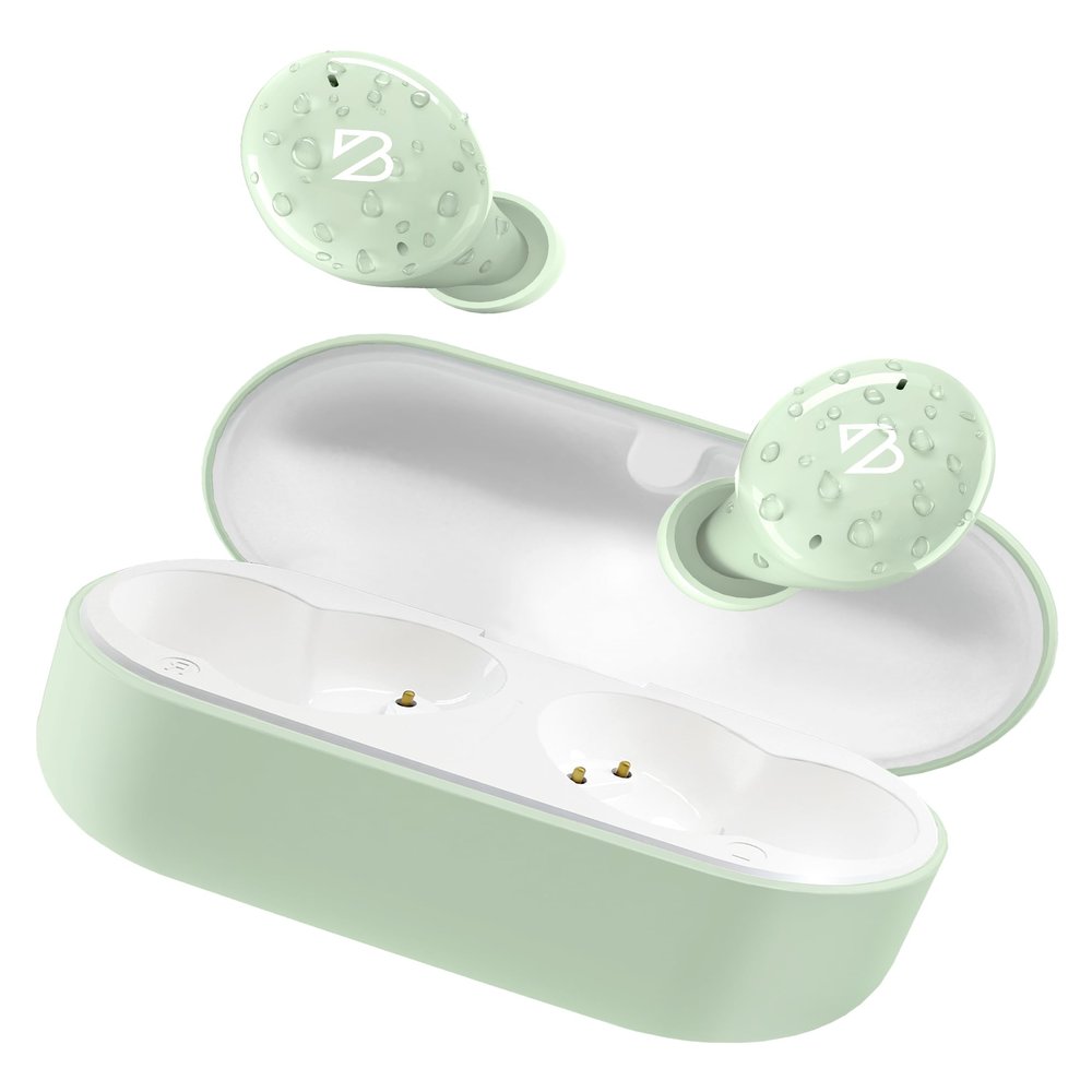 Back Bay Audio Tempo 30 Wireless Earbuds for Small Ears - Award-Winning Sound, Sweatproof Bluetooth Earbuds, Tech Fitness Gifts for Men, Comfortable Bluetooth Ear Buds for Women - Mint Green