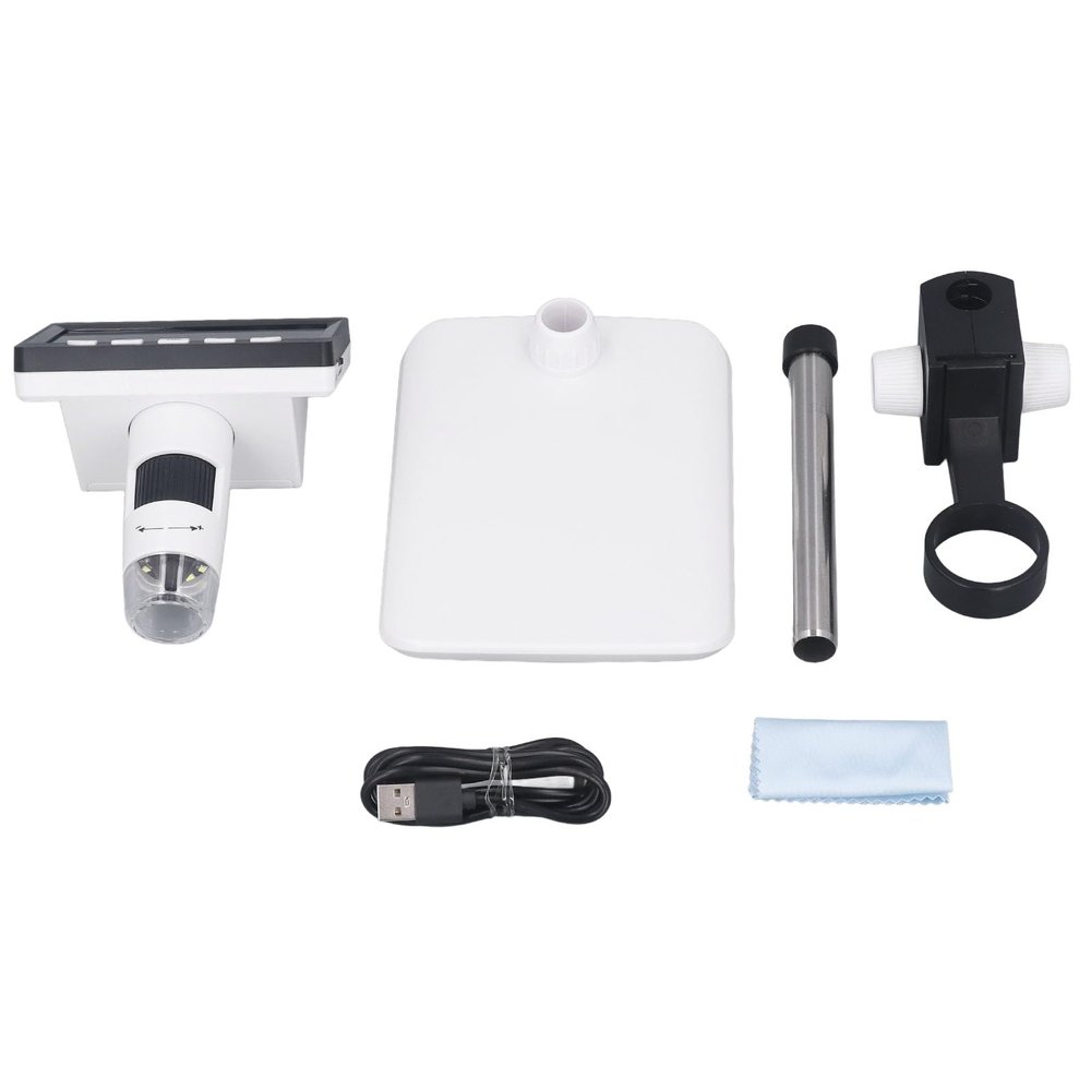 4.3in Digital Electron Microscope, Digital Electron Microscope,50-1000X,4.3in Screen 2MP HD Camera with Light and Stand for, USB Microscopes