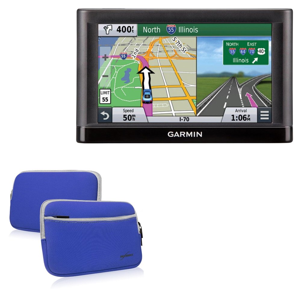 BoxWave Case Compatible with Garmin Nuvi 66LM - SoftSuit with Pocket, Soft Pouch Neoprene Cover Sleeve Zipper Pocket - Super Blue