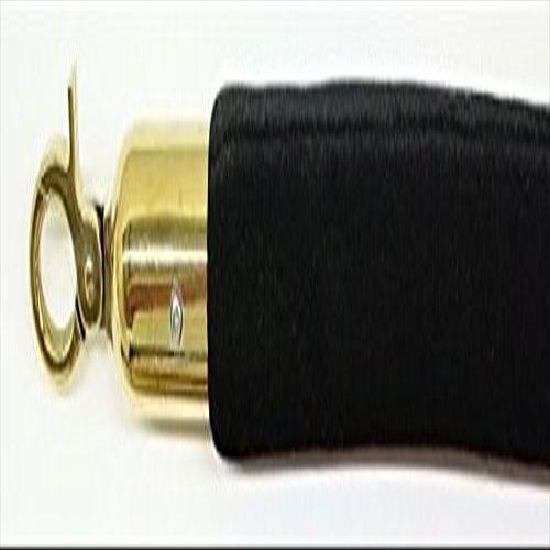 96 in. Velour Rope with Gold Closable Hook - Black