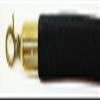 96 in. Velour Rope with Gold Closable Hook - Black view 1