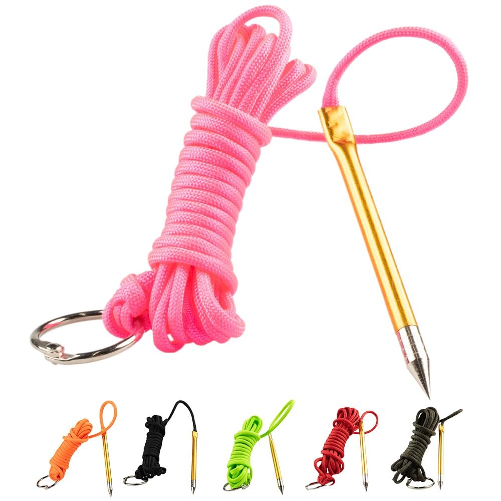 Fish Stringers  10- & 20-Foot Lengths  30+ Colors to Choose from! (Neon Pink 20 Feet)