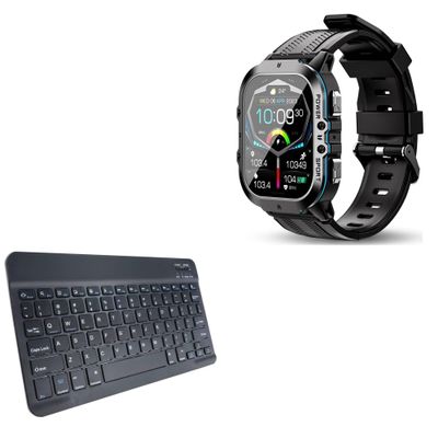 BoxWave Keyboard Compatible with Oukitel BT20 - SlimKeys Bluetooth Keyboard, Portable Thin with Chiclet-Style Keys - Jet Black