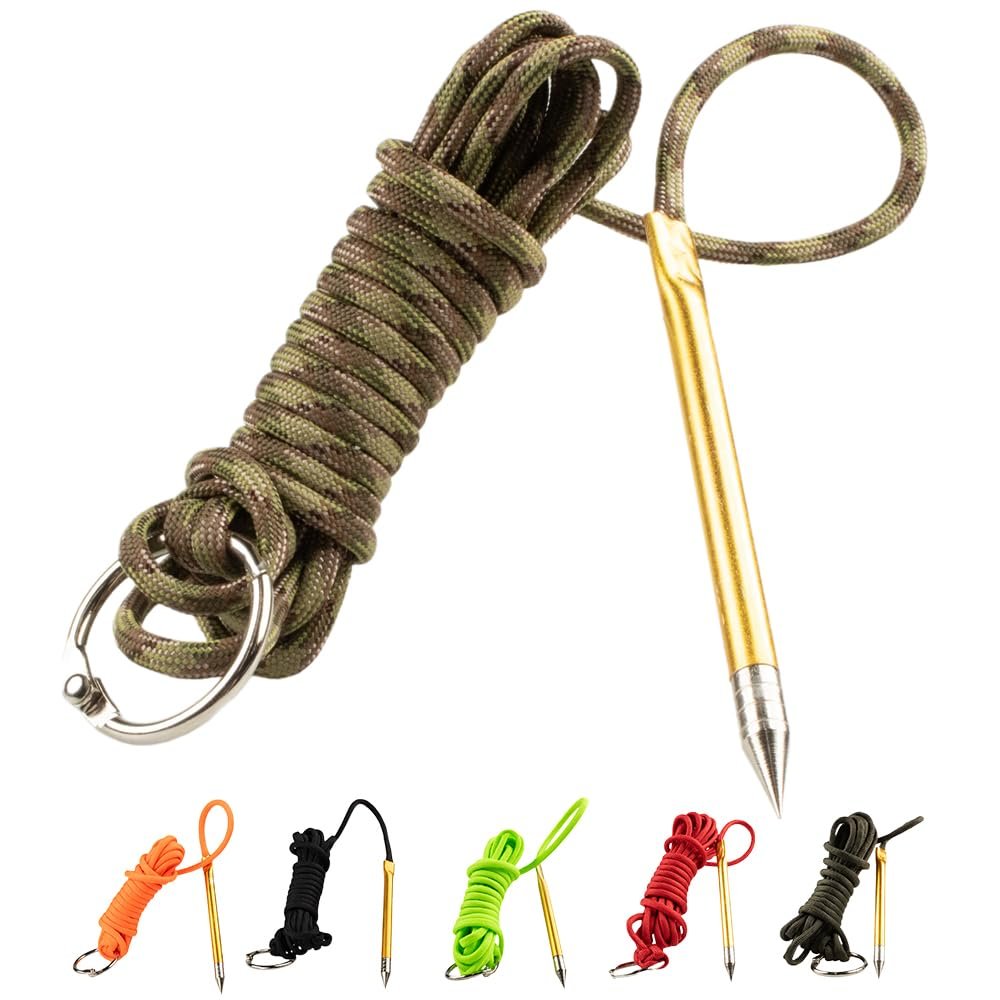 Fish Stringers 10- & 20-Foot Lengths 30+ Colors to Choose from! (Multi Camo 20 Feet)
