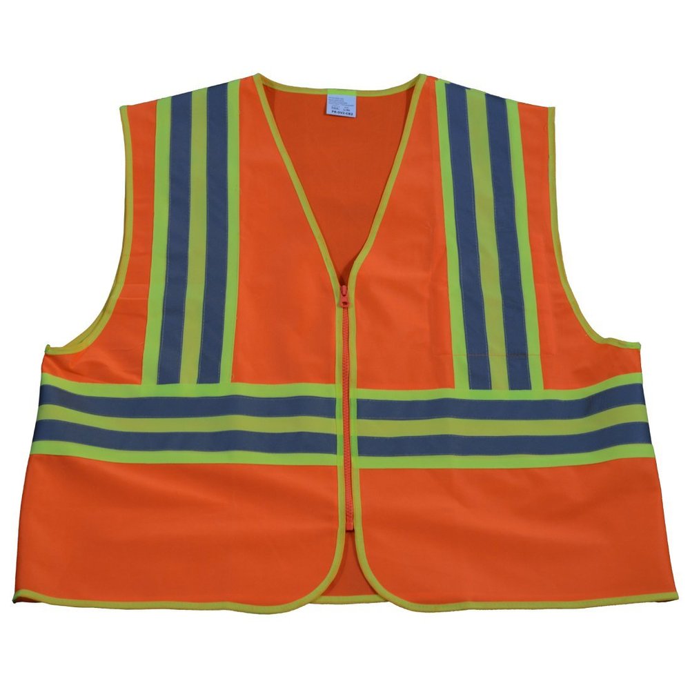 212 Main OV2-CB2-S-M Safety Vest Ansi Class Ii Orange Solid Contrast Binding 2 - Small