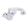 AMBASSADOR MARINE- Trinidad Head/Shower Combo Faucet- Classic Warm White Sprayer & 6' Stainless Steel Hose, Pull-Out Faucet (Hot/Cold Mixer) Chrome & Warm White for Boat/RV/Camper- 134-0230-CW-W view 1