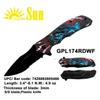 GOLDENSUN Wolf pocket knife GPL174RDWF 8.25" overall view 2