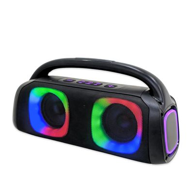 SUBZOOKA 5000 Boombox Bluetooth Speaker with Dual Channel Sound, Colorful Sound-Activated LED Party Lights, Perfect for Home, DJ, Karaoke, Bar, and Dancing