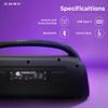 SUBZOOKA 5000 Boombox Bluetooth Speaker with Dual Channel Sound, Colorful Sound-Activated LED Party Lights, Perfect for Home, DJ, Karaoke, Bar, and Dancing view 3
