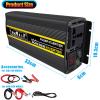 YHJLZNA 1300W Pure Sine Wave Inverter 12V/24V/48V/60V to 220V Car Converter Power Inverter with Outlets and USB Port for Motorhomes,Truck,Boat,Camping,Household,Van(Size:12V) view 3