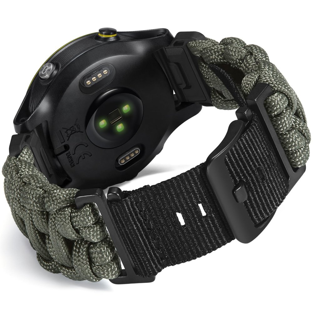 BINLUN Compatible with Garmin Watch Band 20mm/22mm/26mm 550 Paracord Rugged Military Braided Nylon Watch Strap Design for Garmin Fenix/Fit for Forerunner for MARQ for Descent