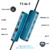 BENFEI 11-in-1 USB C Hub Triple Display Docking Station Dual HDMI, VGA, 3*USB 3.0, 1Gbps Ethernet, 100W Power Delivery, SD/TF Card Reader, 3.5mm AUX Audio Compatible with MacBook XPS Surface view 2