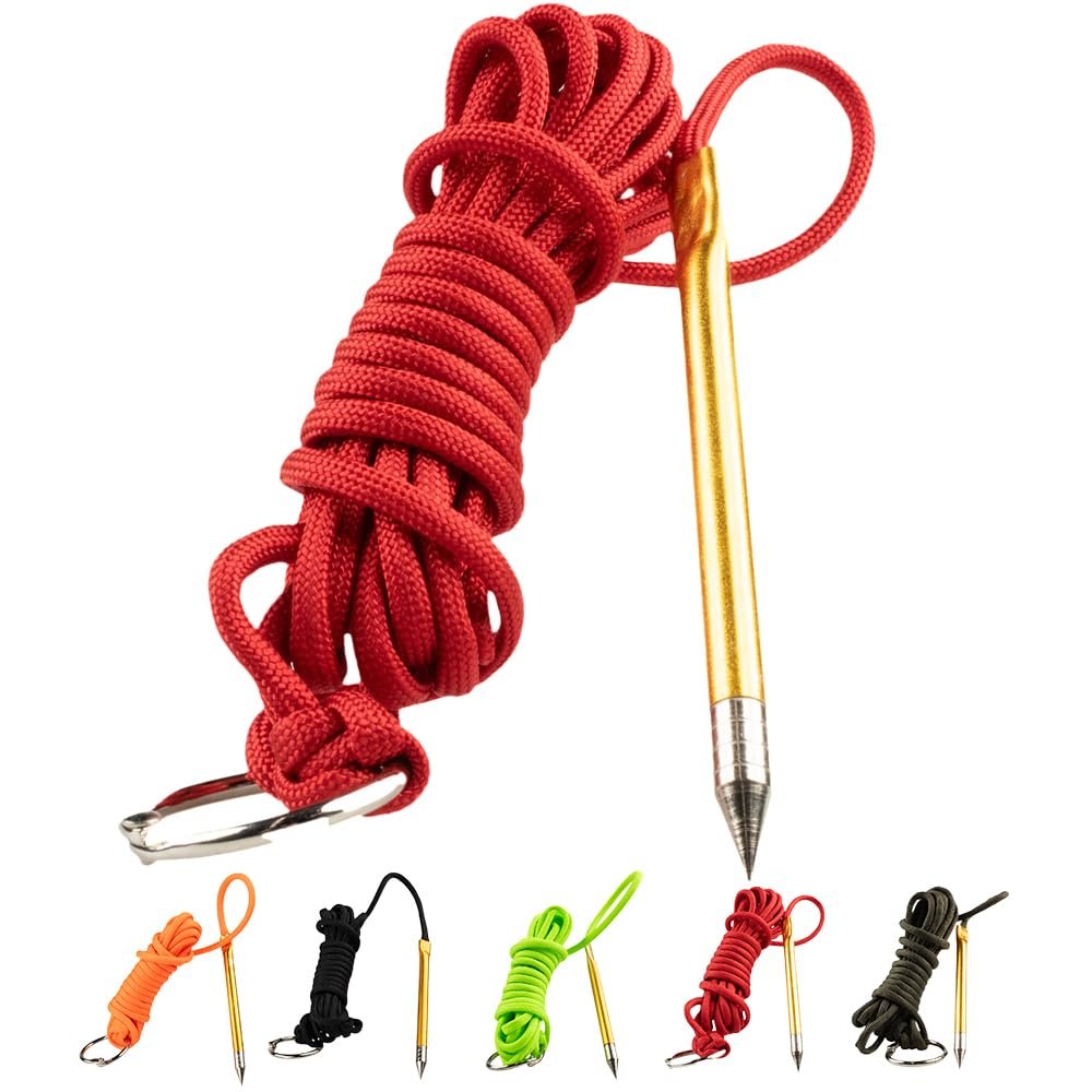 Fish Stringers 10- & 20-Foot Lengths 30+ Colors to Choose from! (Red 20 Feet)