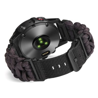 BINLUN Compatible with Garmin Watch Band 20mm/22mm/26mm 550 Paracord Rugged Military Braided Nylon Watch Strap Design for Garmin Fenix/Fit for Forerunner for MARQ for Descent