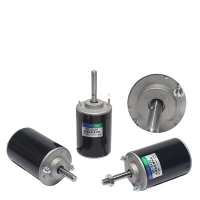 30W DC high-speed motor XD-3420 forward and reverse speed regulation micro motor 12V24V threaded short shaft universal model (Size : 42V 7000 RPM, Color : Thread style)