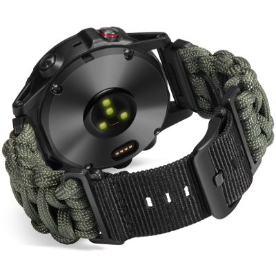BINLUN Compatible with Garmin Watch Band 20mm/22mm/26mm 550 Paracord Rugged Military Braided Nylon Watch Strap Design for Garmin Fenix/Fit for Forerunner for MARQ for Descent