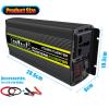 YHJLZNA Power Inverter Pure Sine Wave 1000W 12V/24V to 110V Converter Outlets Car Inverter with USB Port Peak Power 2000W Car Power Inverter DC to AC(Size:12V) view 4