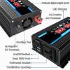 YHJLZNA 300W Pure Sine Wave Inverter 12V to 110V/220V Converter for Home,RV,Truck,Solar Power Inverter 12V to 110V/220V Inverter Power Inverter Power Converter(Size:110V,Color:Black) view 2