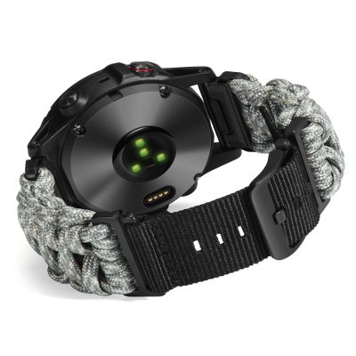 BINLUN Compatible with Garmin Watch Band 26mm 550 Paracord Rugged Military Braided Nylon Watch Strap Design for Garmin Fenix Fit for Instinct For Descent(Camouflage)