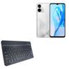 BoxWave Keyboard Compatible with itel S18 Pro - SlimKeys Bluetooth Keyboard, Portable Thin with Chiclet-Style Keys - Jet Black view 1