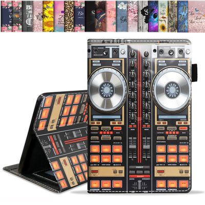 stmedazm Case for All-New Amazon Fire HD 10 & 10 Plus Tablet 10.1" (13th/11th Generation, 2023/2021 Release), Slim Stand Folio Cover with Card Slot & Auto Wake/Sleep - DJ Mixer Deck Controller