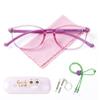 AetrvoHope Kids Blue Light Glasses Clear Purple,TR90 Ultra-Light Computer Glasses for Teens Girls Age 7-14,Unbreakable Frame for Child with Case,Anti Eyestrain & UV400 view 1