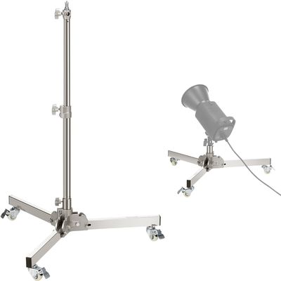 NEEWER Heavy Duty Light Stand with Casters, Max Height 3.2ft/98cm, Stainless Steel Foldable Adjustable Tripod, Photography Light Stand for Speedlight Softbox Monolight, Max Load 22lb