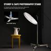 NEEWER Heavy Duty Light Stand with Casters, Max Height 3.2ft/98cm, Stainless Steel Foldable Adjustable Tripod, Photography Light Stand for Speedlight Softbox Monolight, Max Load 22lb view 4